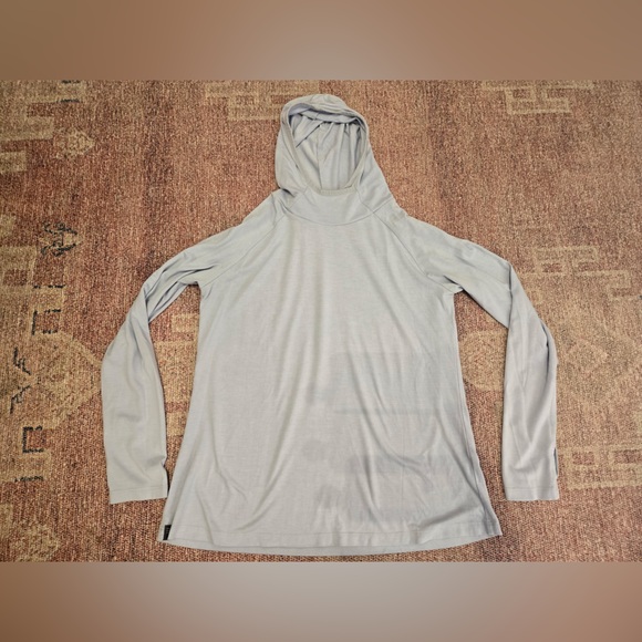 Free fly women’s elevate hoodie sun shirt 30 spf large pale blue - Picture 2 of 11